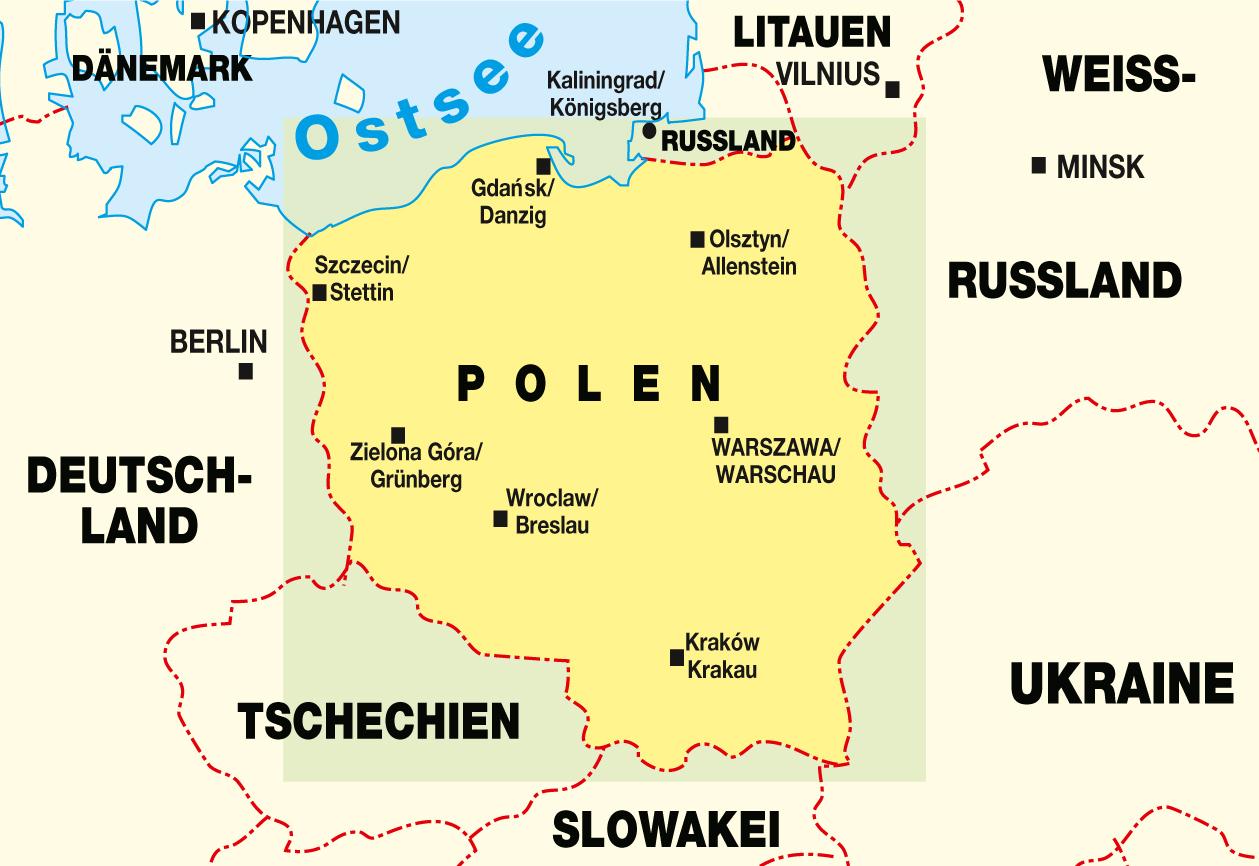 Beispielinhalt (Bild) Übersichtskarte Polen - PL 777