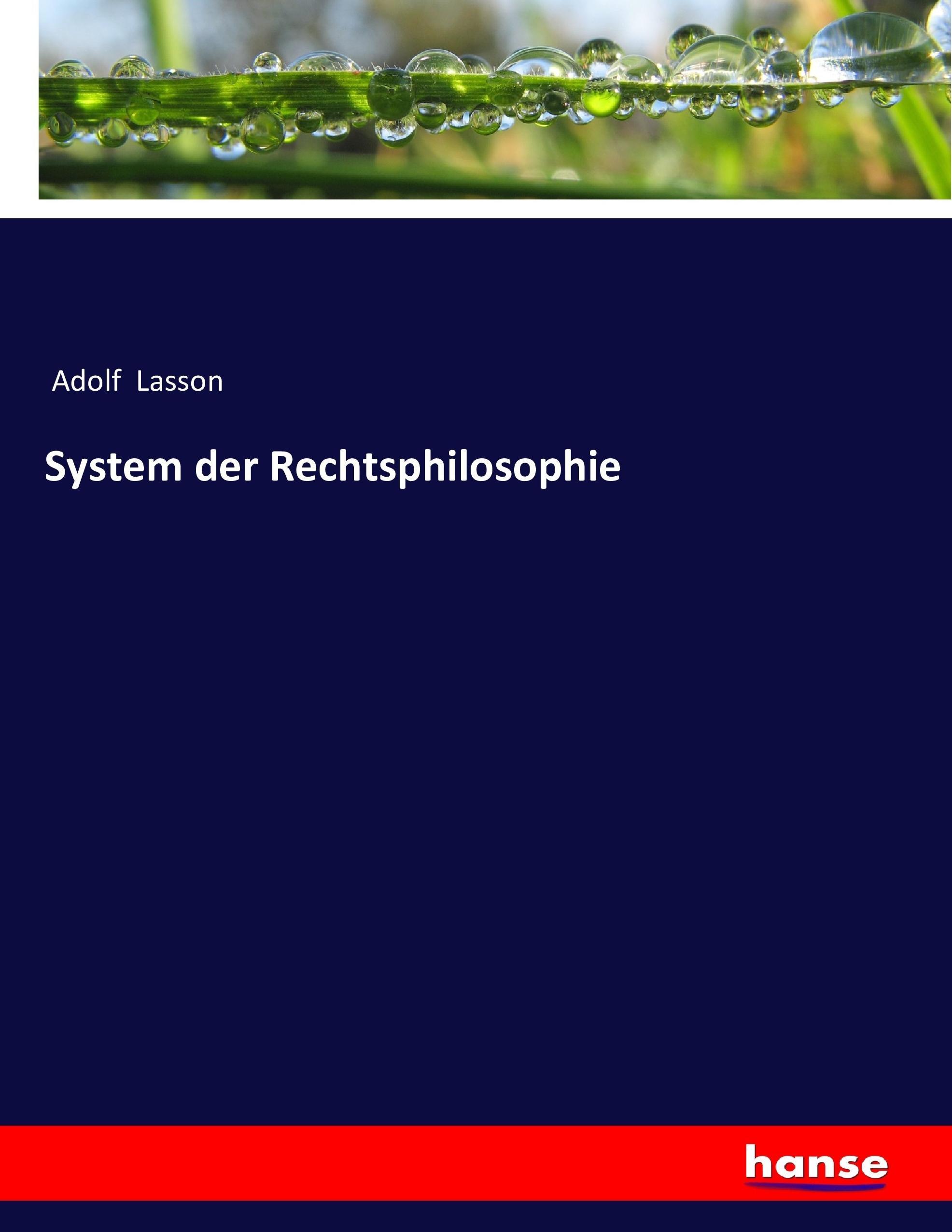 Vorderes Coverbild System der Rechtsphilosophie