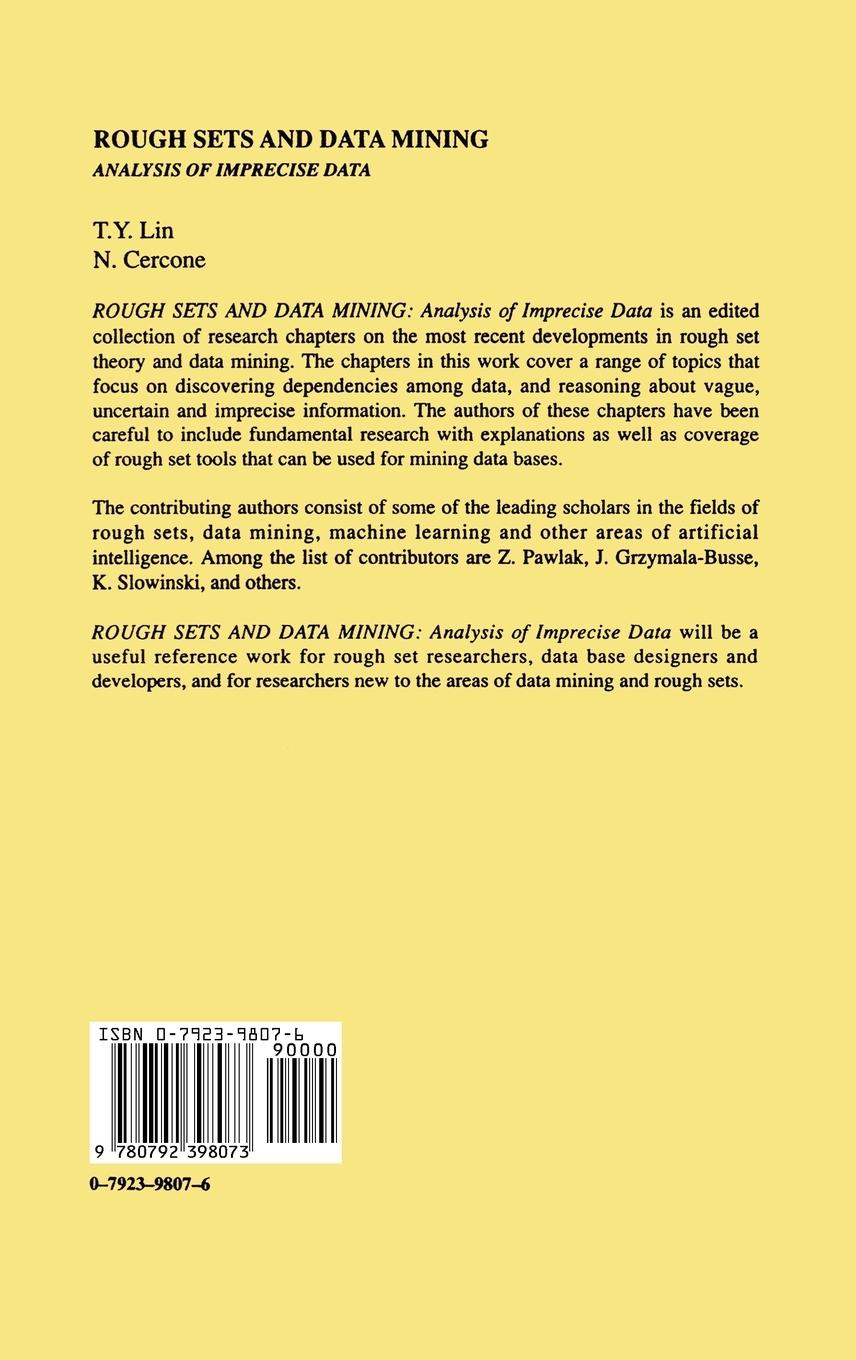 Rückseitencover Rough Sets and Data Mining