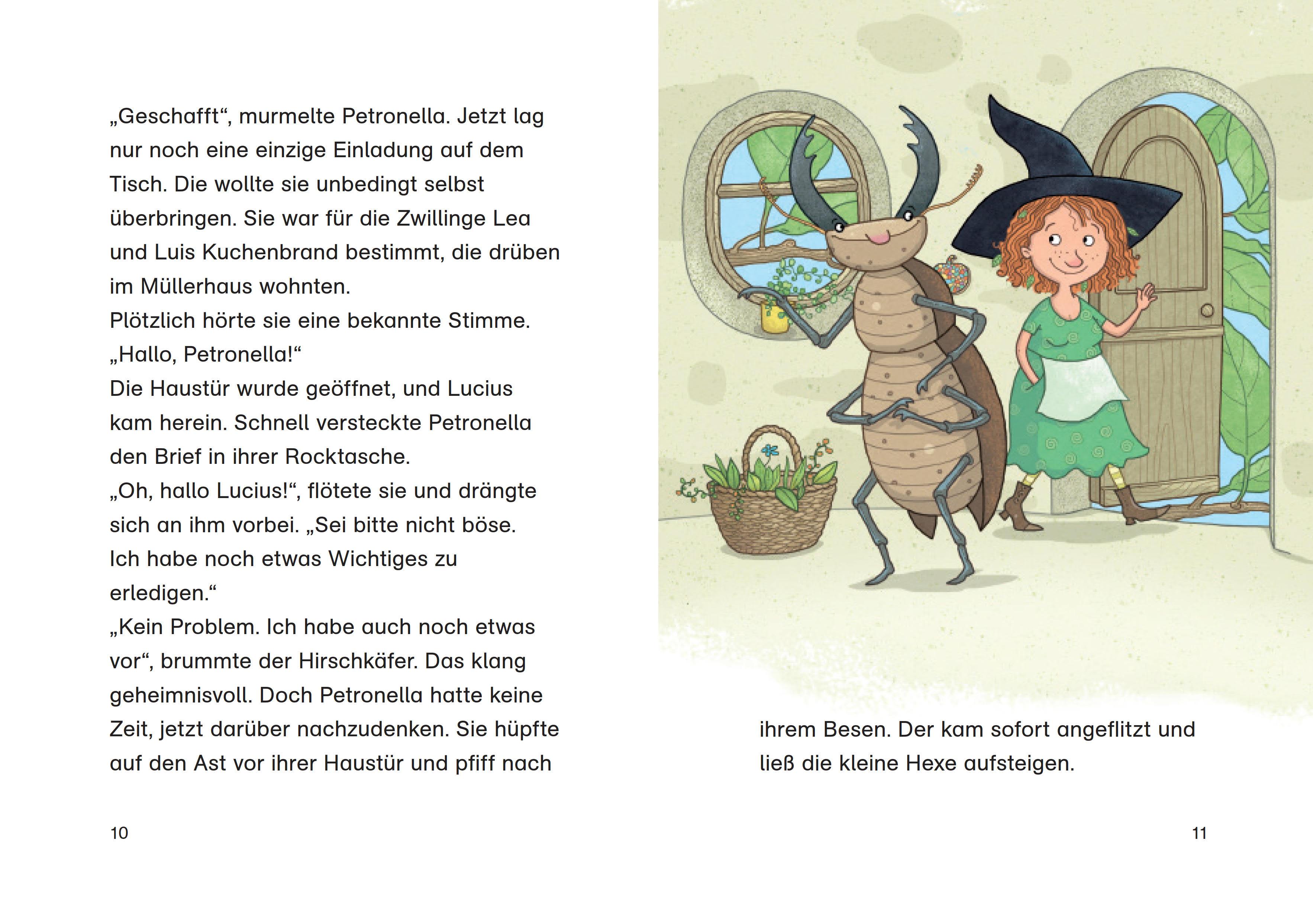 Beispielinhalt (Bild) Petronella Apfelmus Erstleser 1 - Überraschungsfest für Lucius