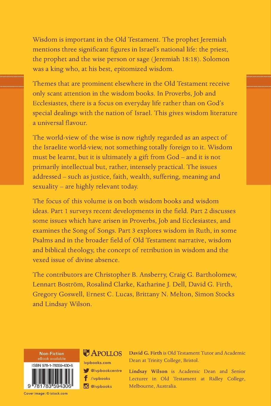 Rückseitencover Exploring Old Testament Wisdom