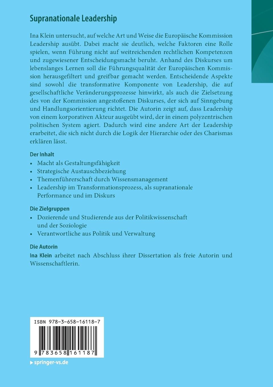 Rückseitencover Supranationale Leadership