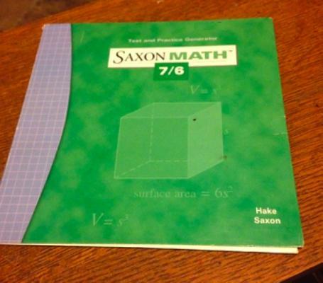 Vorderes Coverbild Saxon Math 7/6: Student Test & Practice Generator