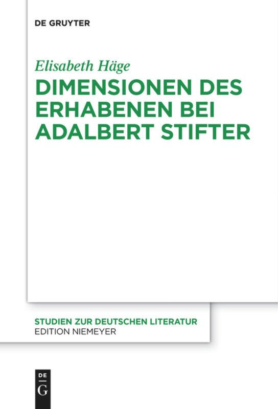 Vorderes Coverbild Dimensionen des Erhabenen bei Adalbert Stifter