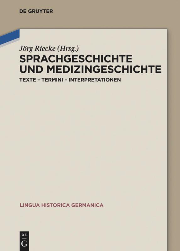 Vorderes Coverbild Sprachgeschichte und Medizingeschichte