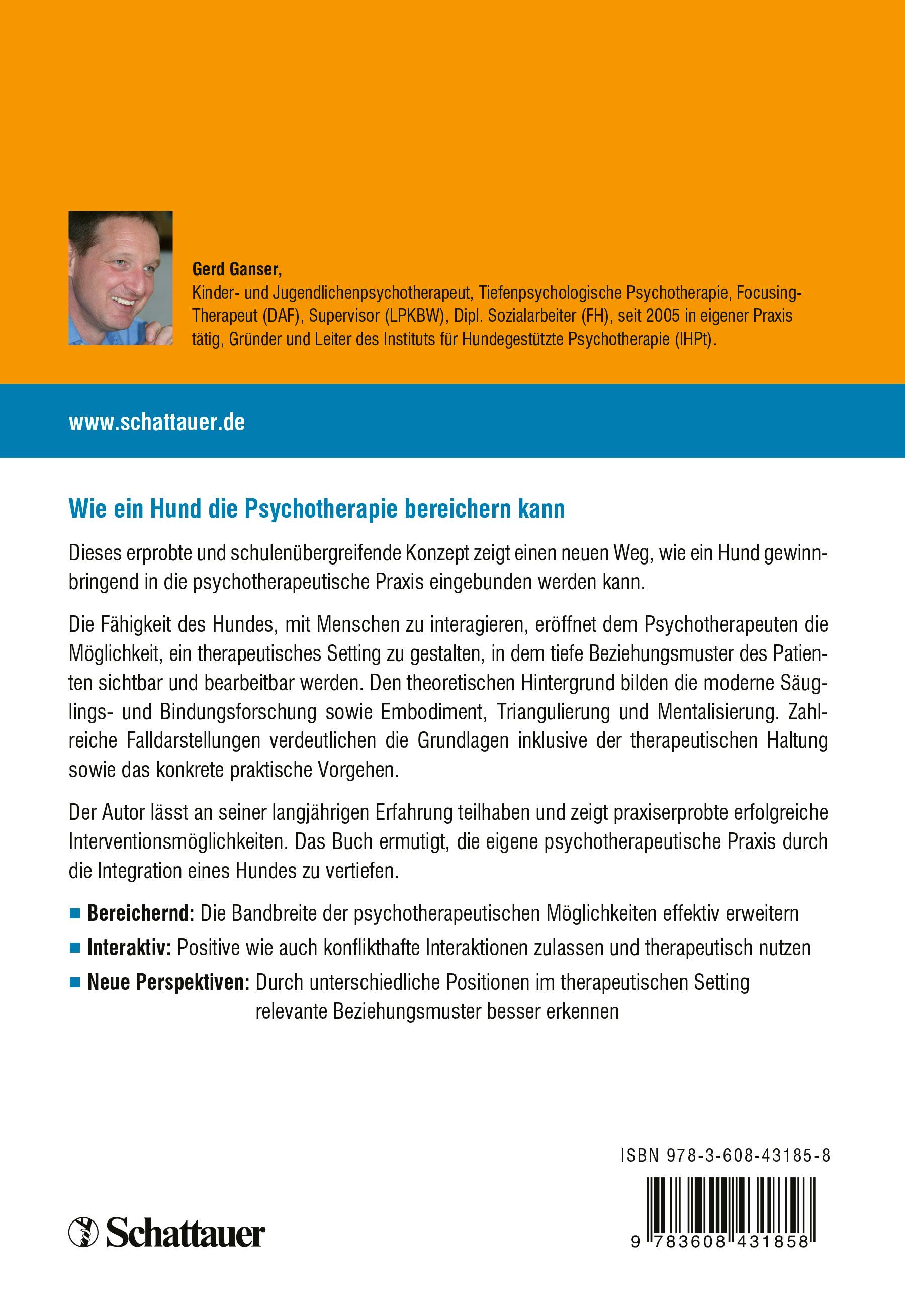 Rückseitencover Hundegestützte Psychotherapie