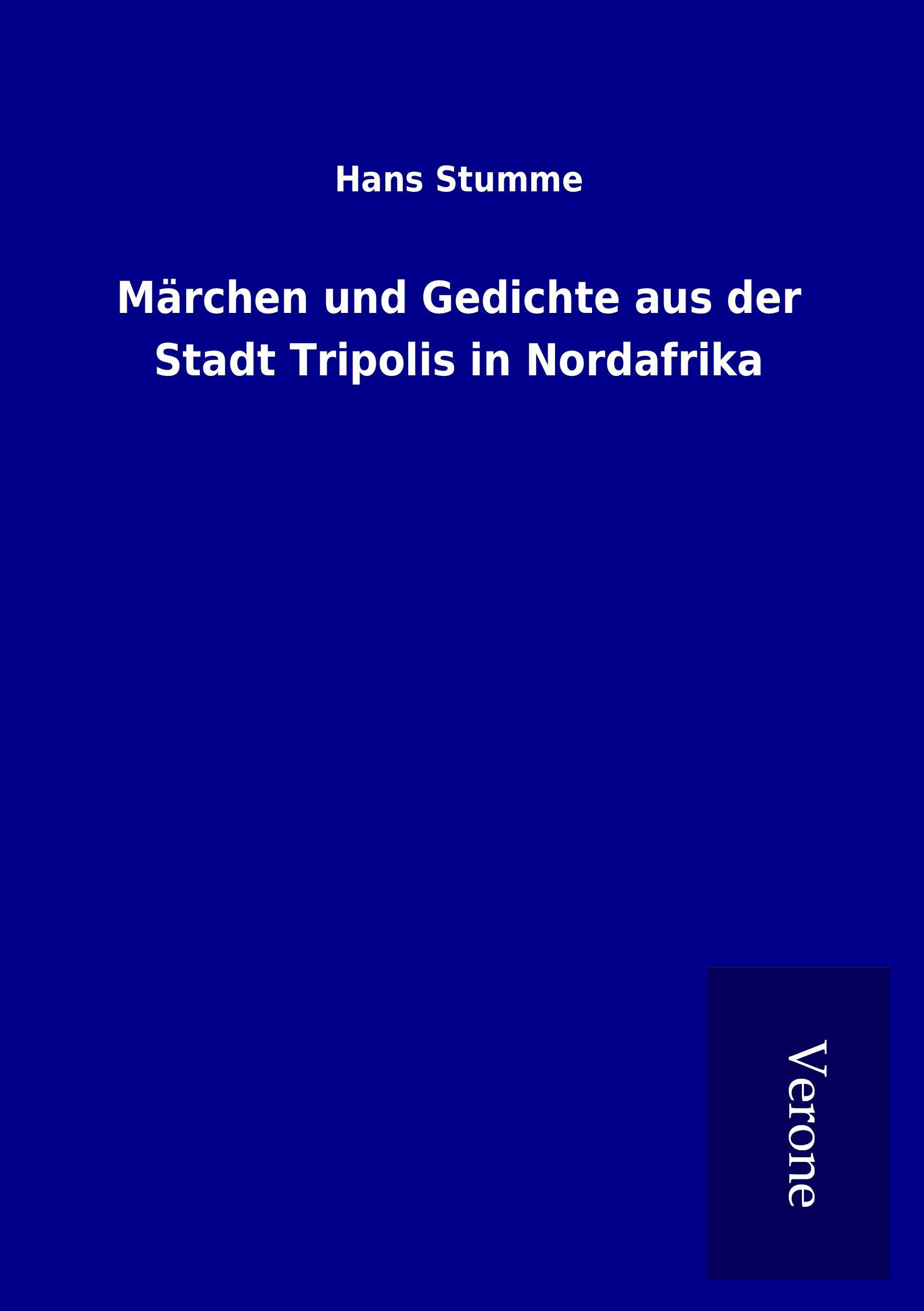 Vorderes Coverbild Märchen und Gedichte aus der Stadt Tripolis in Nordafrika