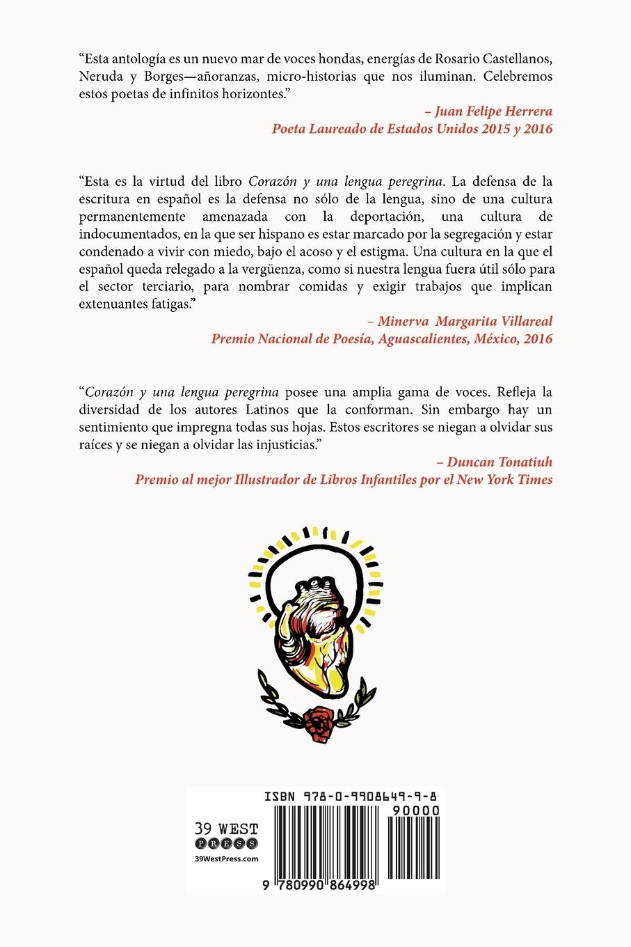 Rückseitencover Corazón y una lengua peregrina
