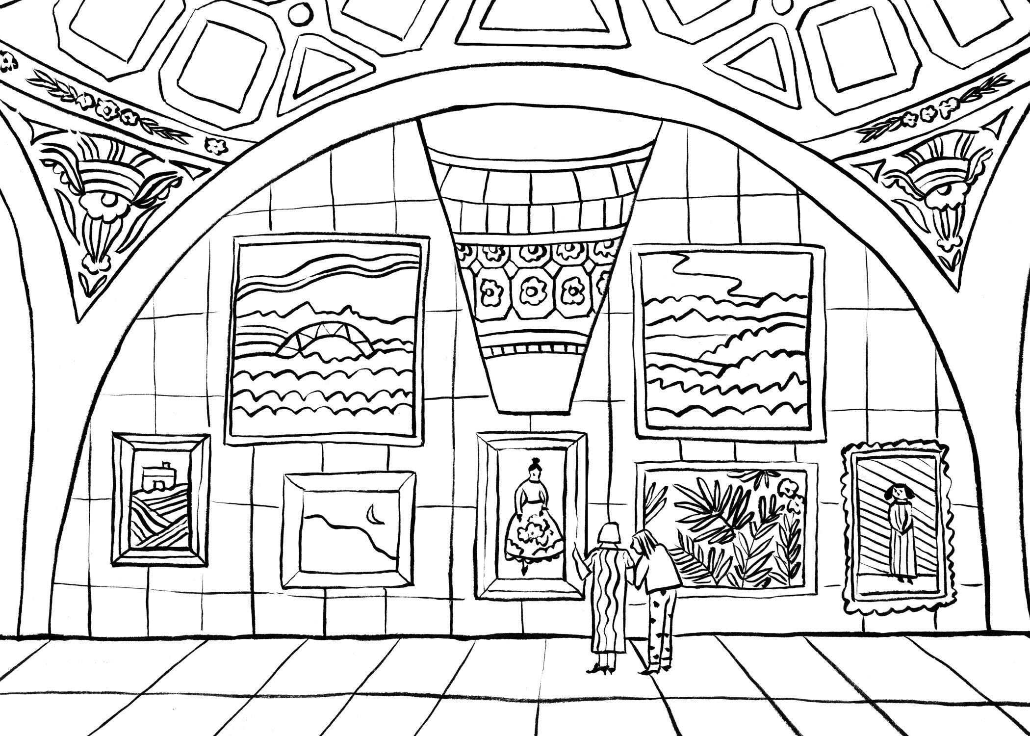 Beispielinhalt (Bild) Iconic Paris Coloring Book