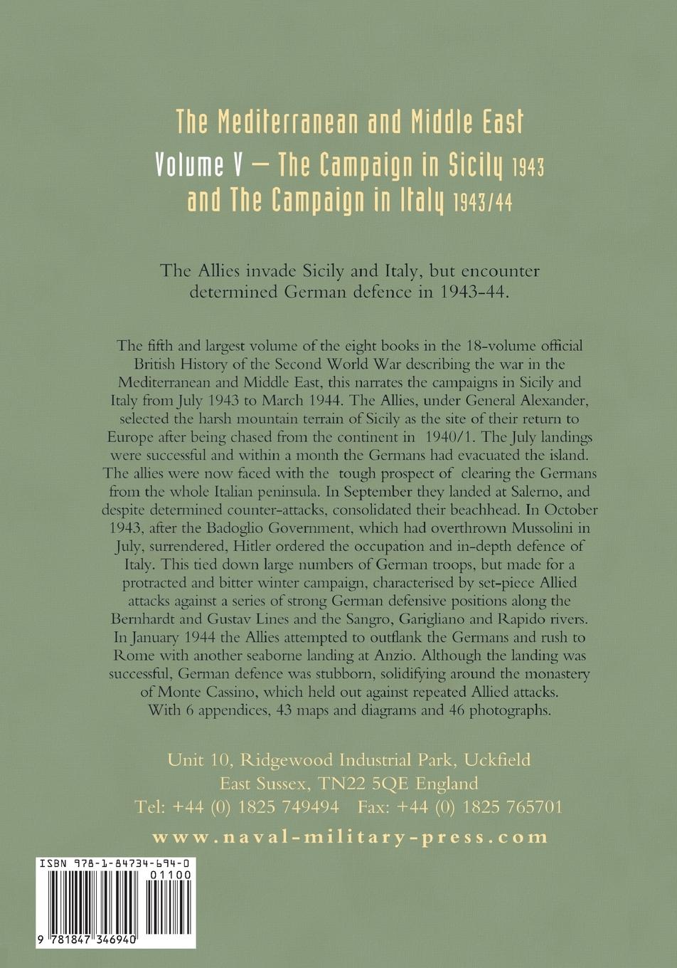 Rückseitencover Mediterranean and Middle East Volume V