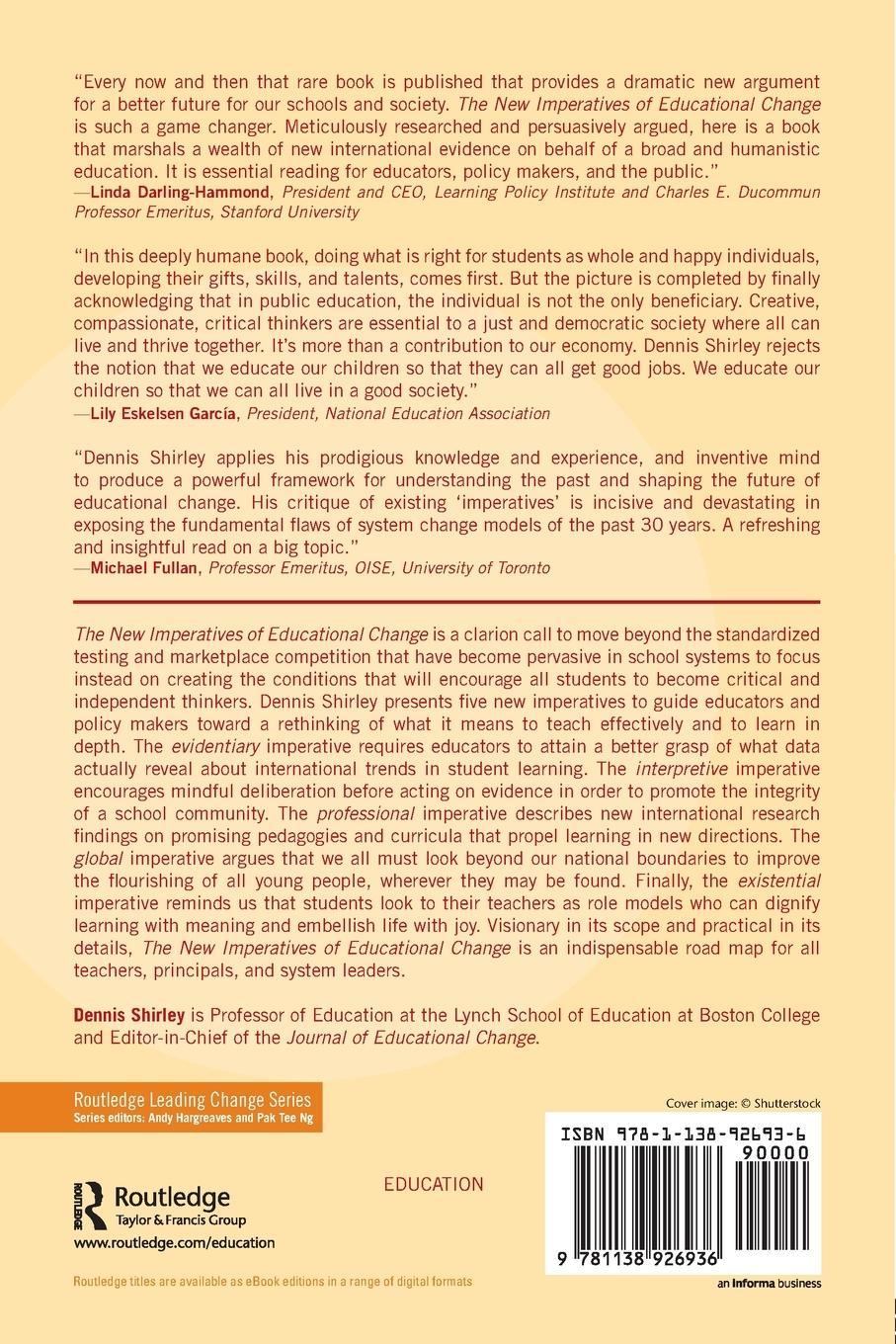 Rückseitencover The New Imperatives of Educational Change
