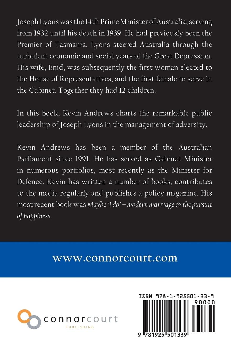 Rückseitencover Joseph Lyons and the management of adversity