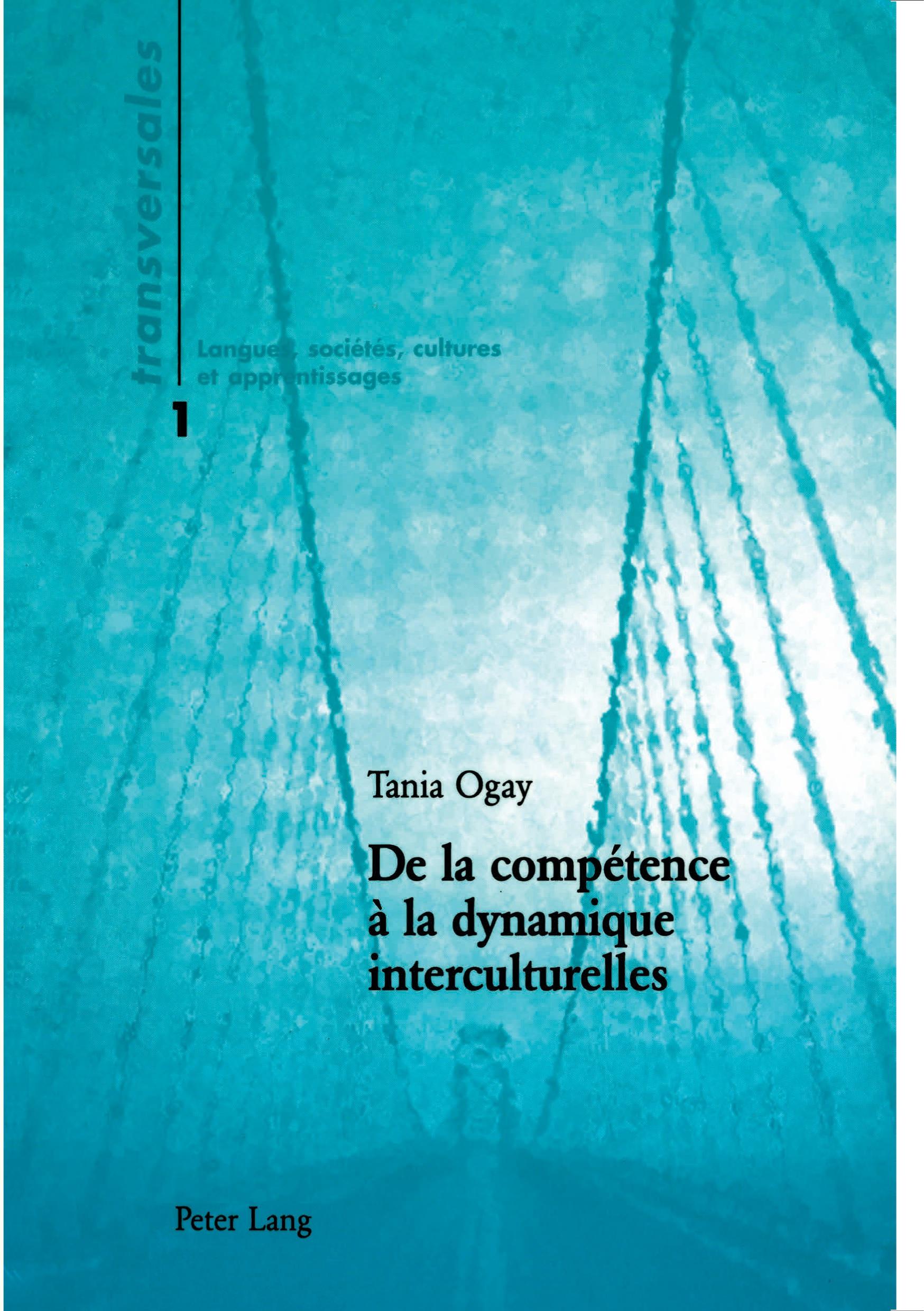 Vorderes Coverbild De la compétence à la dynamique interculturelles