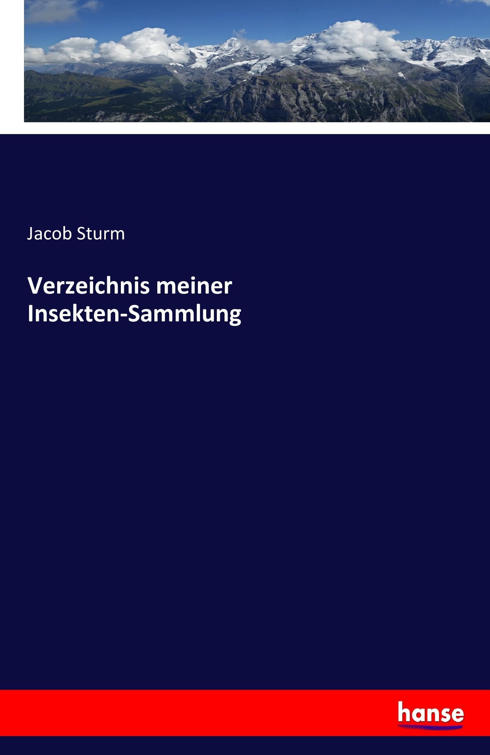 Vorderes Coverbild Verzeichnis meiner Insekten-Sammlung