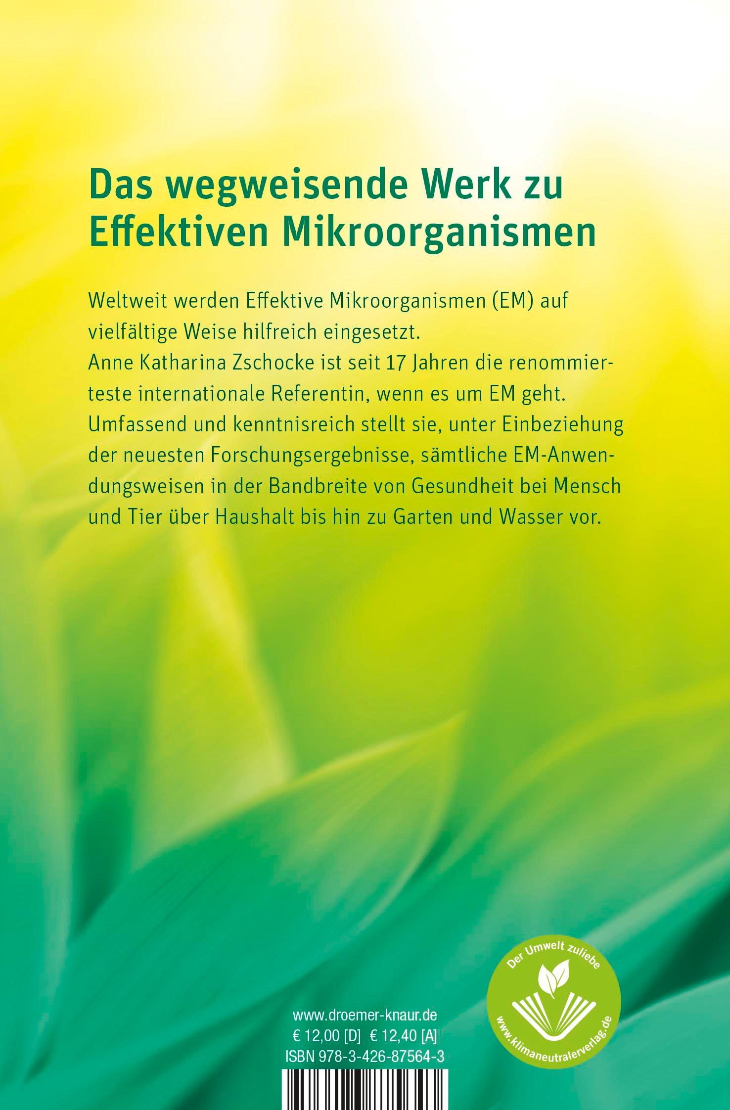 Rückseitencover Die erstaunlichen Kräfte der Effektiven Mikroorganismen EM