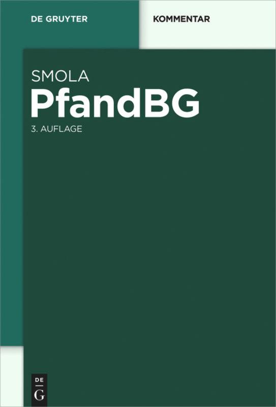 Vorderes Coverbild PfandBG