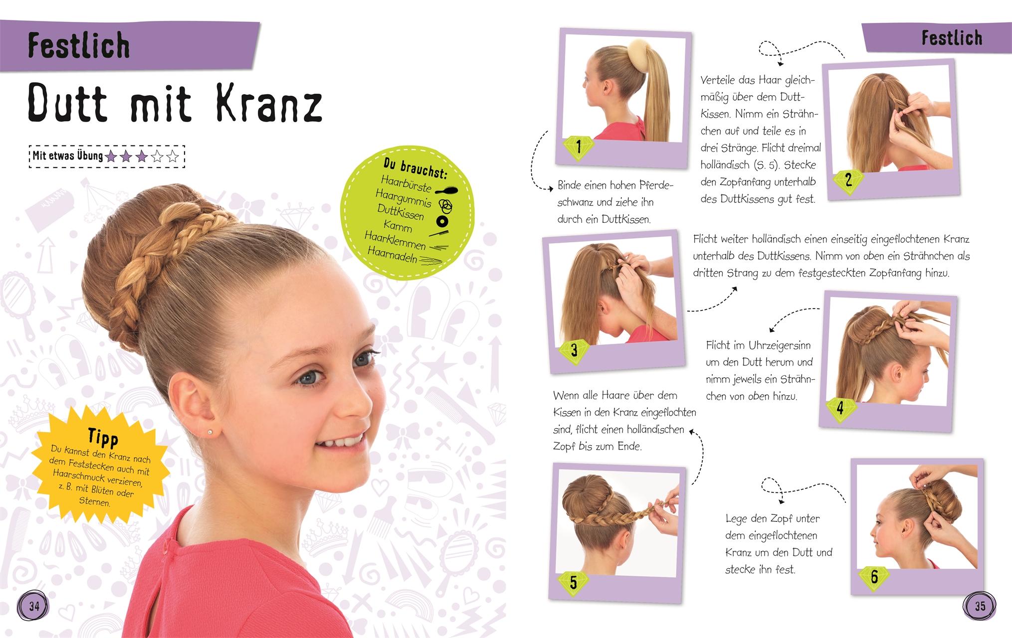 Beispielinhalt (Bild) Zöpfe, Knoten, Flechtfrisuren