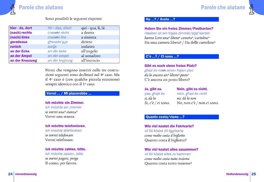 Beispielinhalt (Bild) Tedesco - parola per parola (Deutsch als Fremdsprache, italienische Ausgabe)