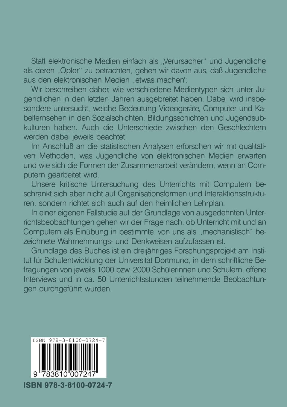 Rückseitencover Jugend, Joystick, Musicbox