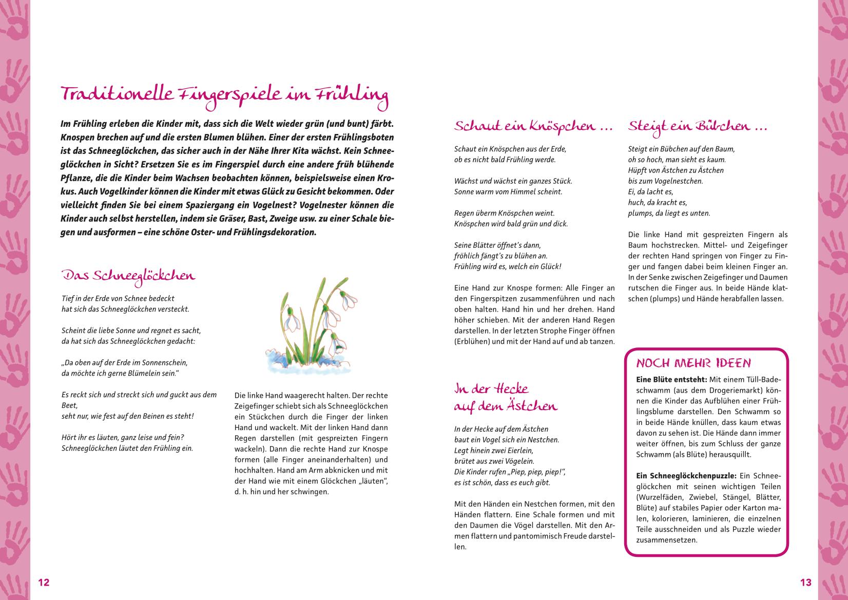 Beispielinhalt (Bild) Die schönsten Fingerspiele