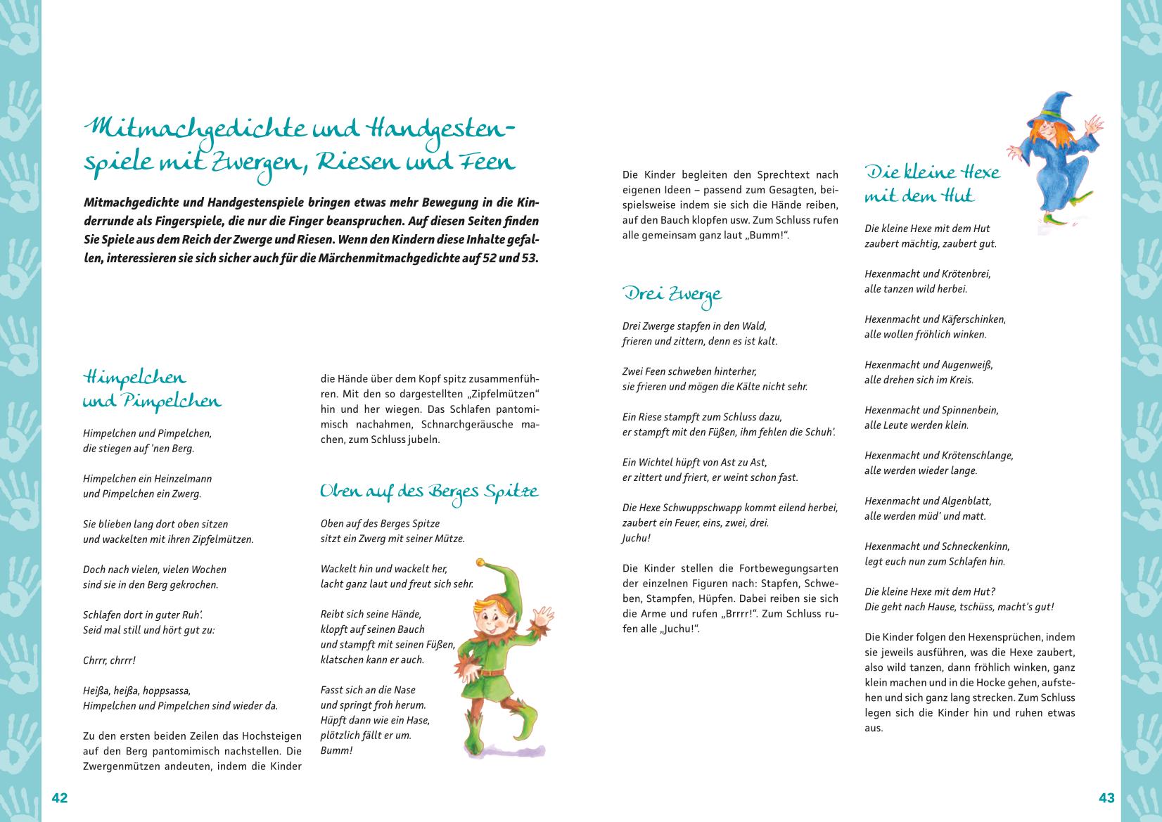 Beispielinhalt (Bild) Die schönsten Fingerspiele