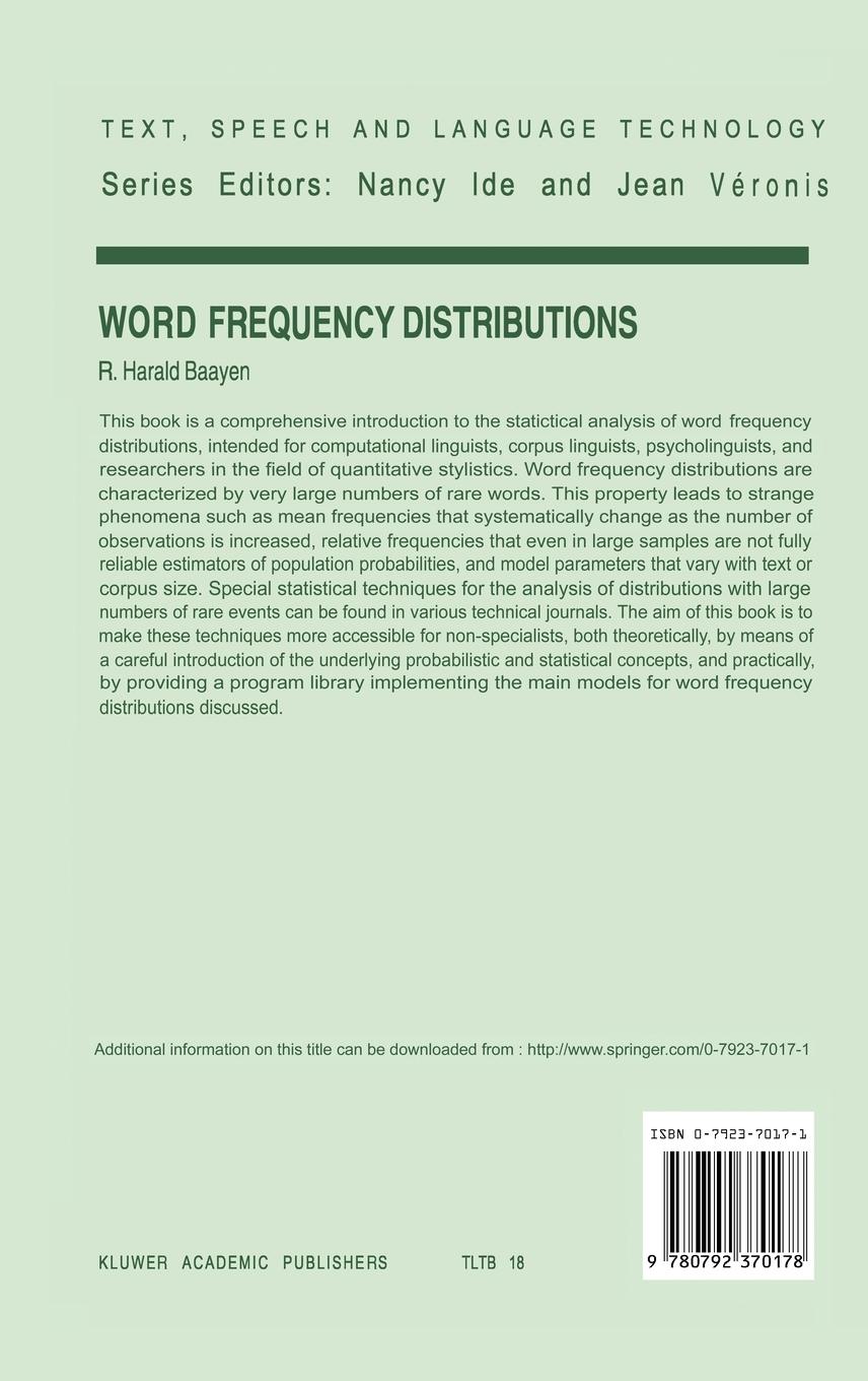 Rückseitencover Word Frequency Distributions