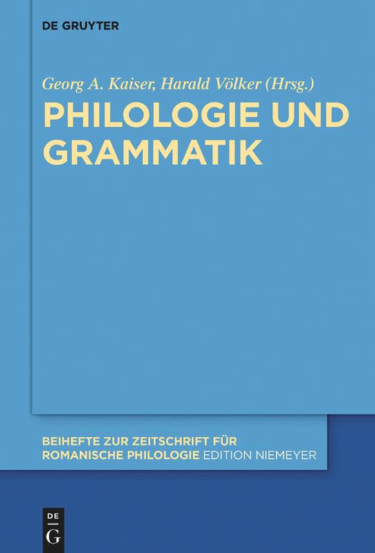 Vorderes Coverbild Philologie und Grammatik