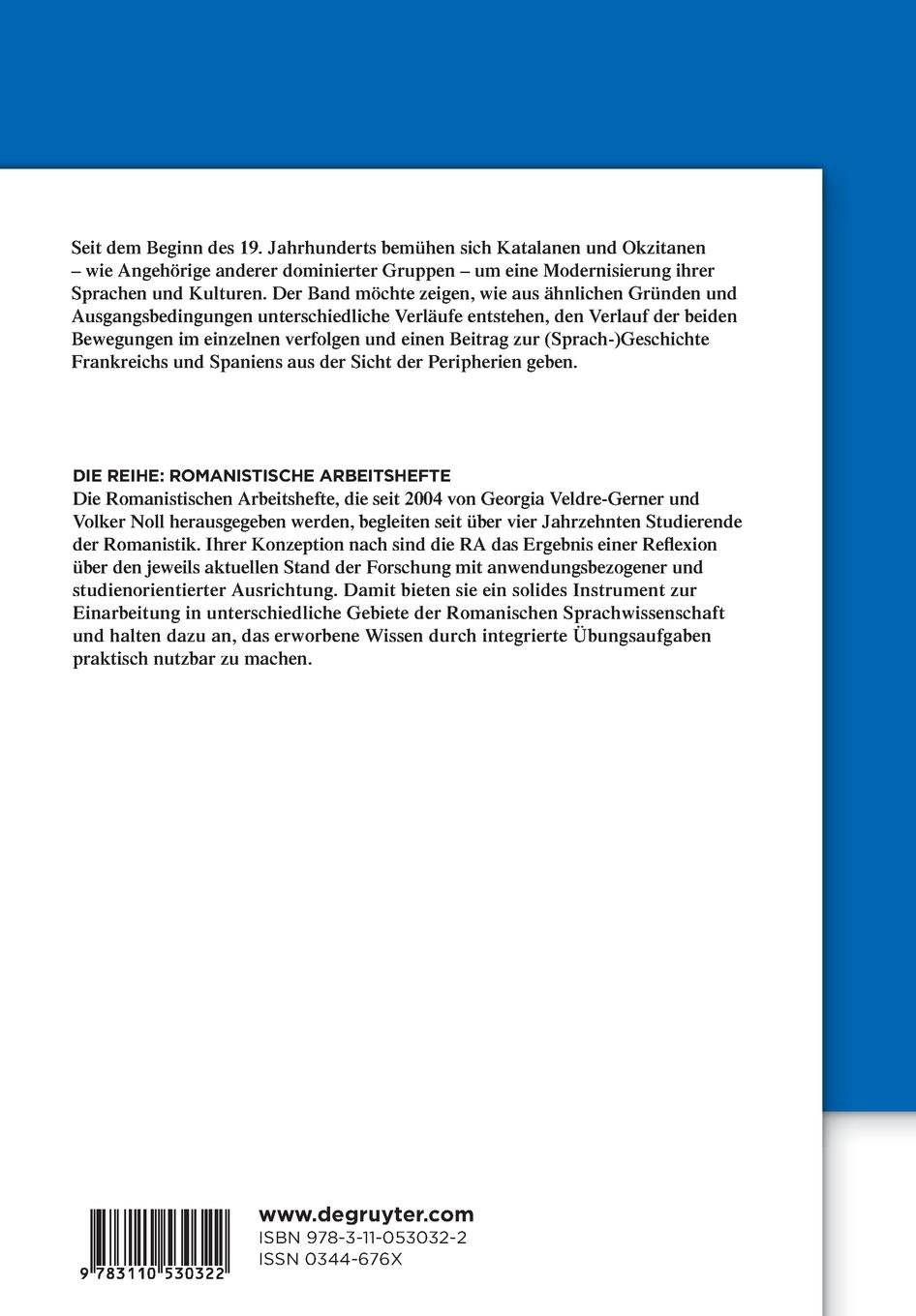 Rückseitencover Katalanische und okzitanische Renaissance