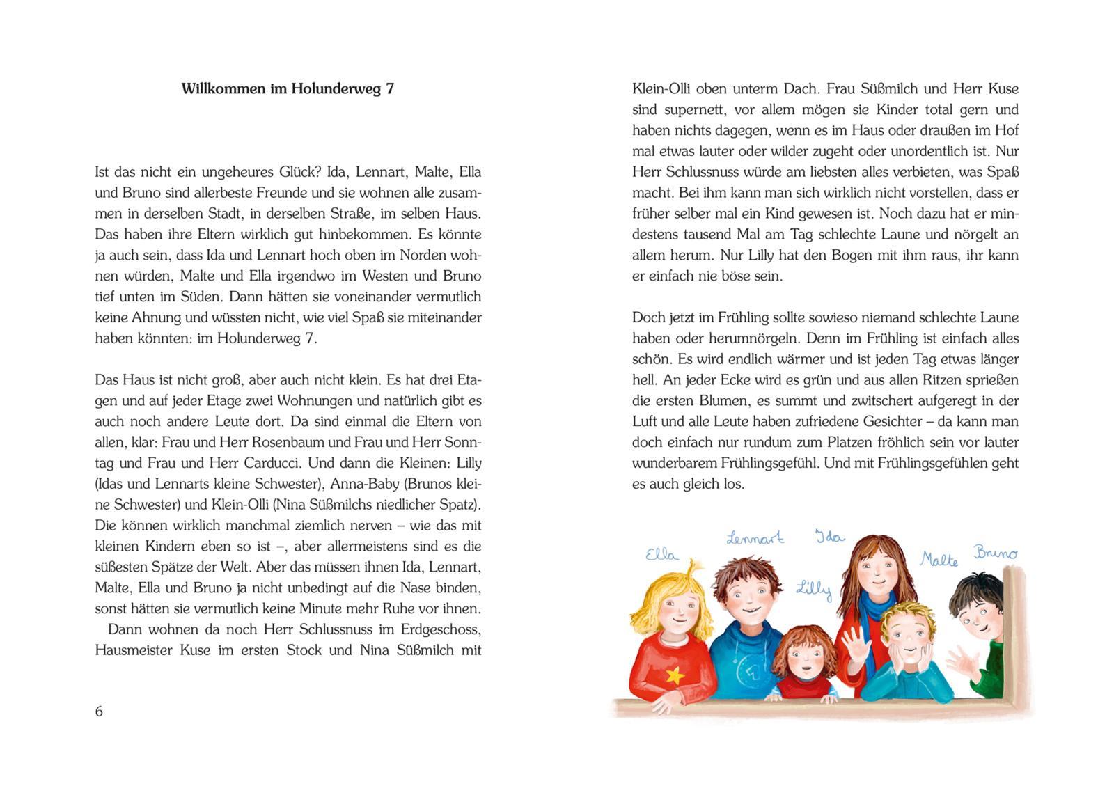 Beispielinhalt (Bild) Frühling im Holunderweg