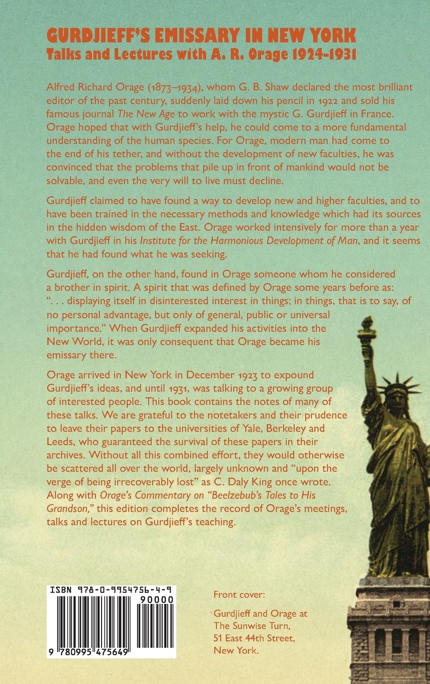 Rückseitencover Gurdjieff's Emissary in New York