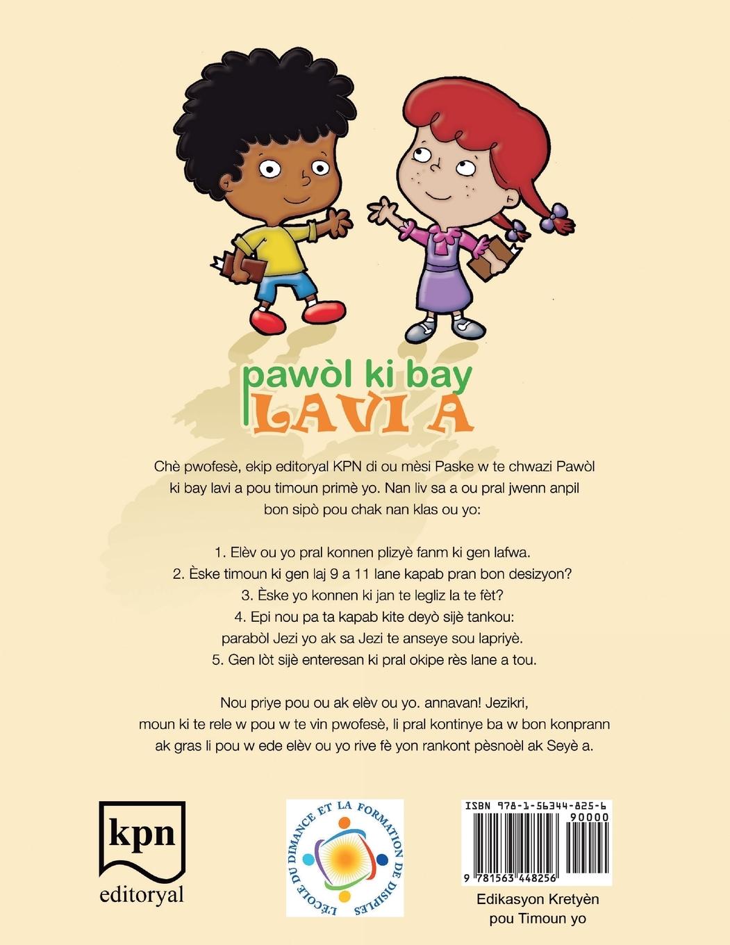 Rückseitencover Pawol ki bay lavi a, ane 1, pwofese