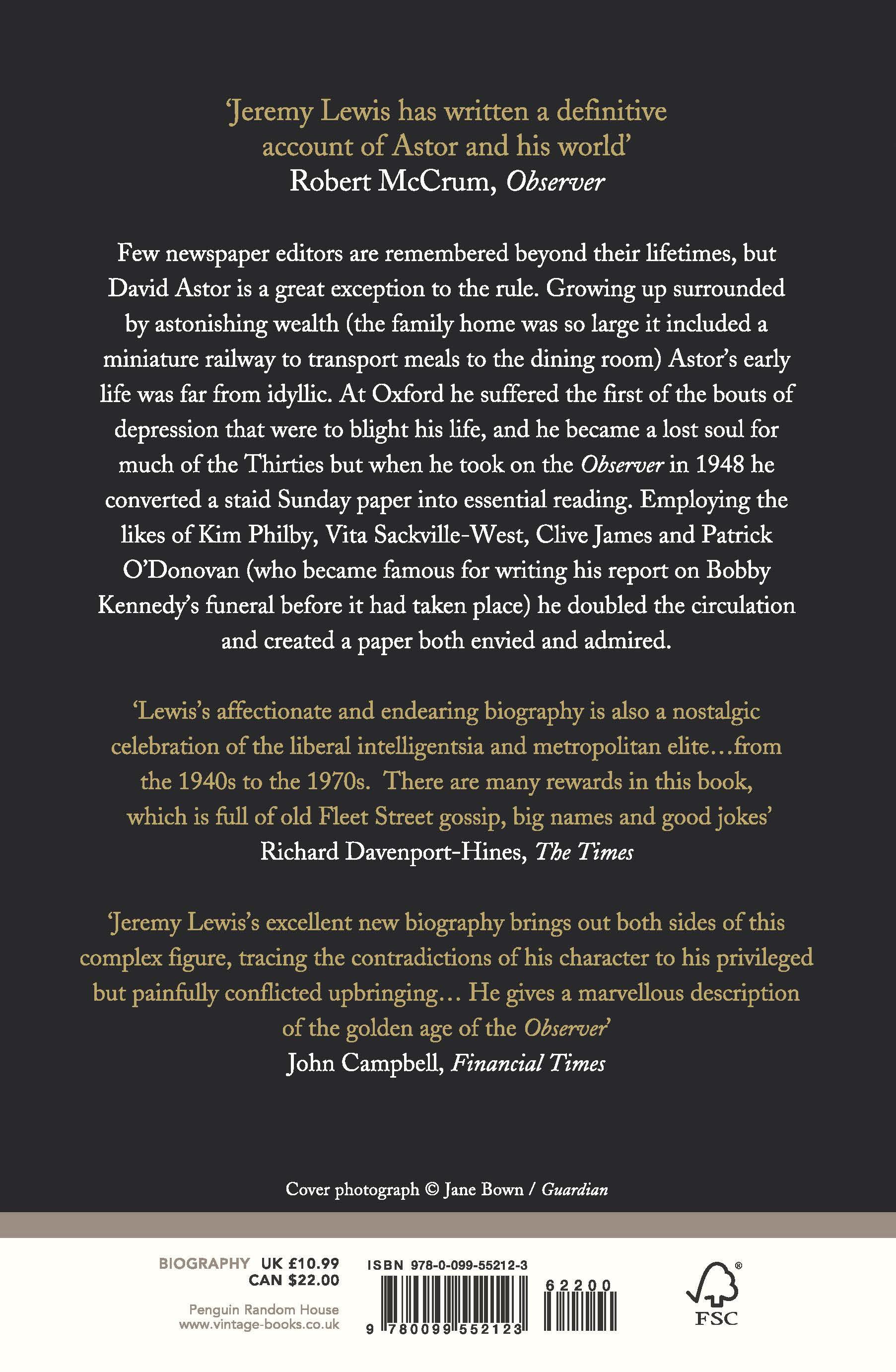 Rückseitencover David Astor