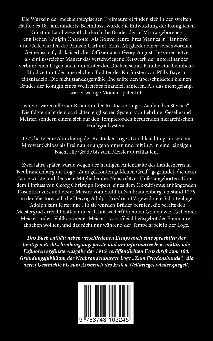 Rückseitencover Tempel, Logen, verschworene Brüder