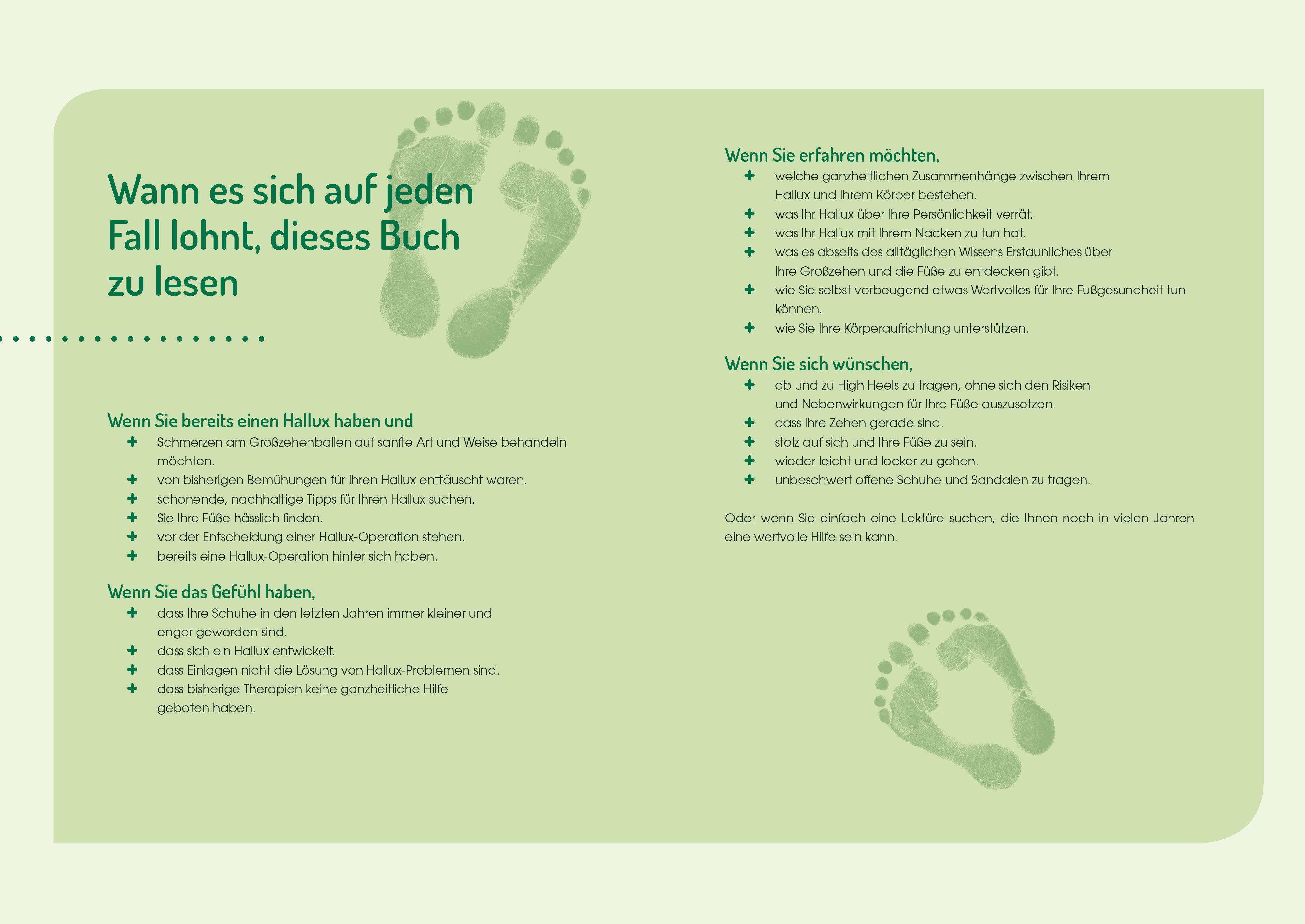 Beispielinhalt (Bild) Das Buch für den Hallux - Füße gut, alles gut