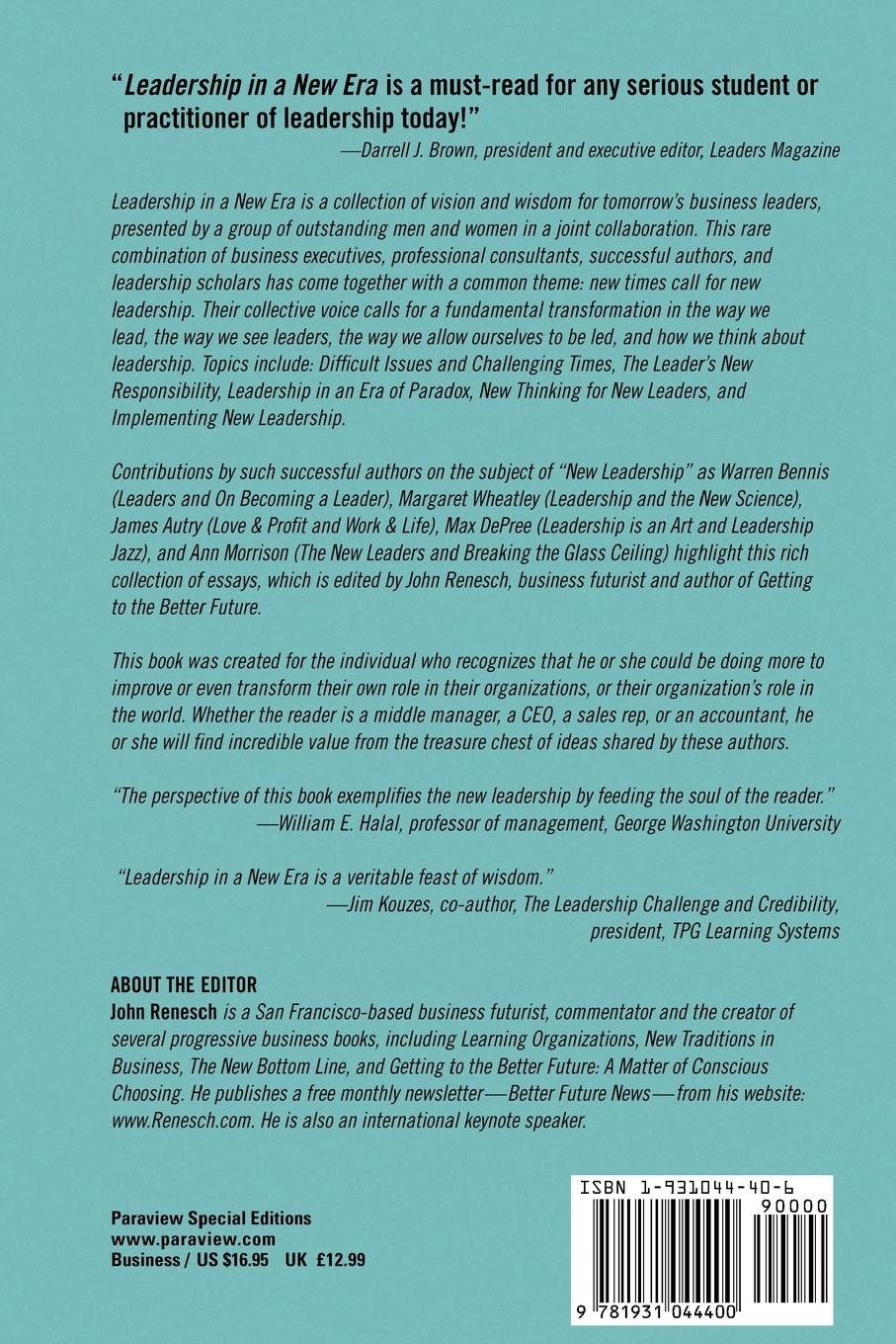 Rückseitencover Leadership in a New Era