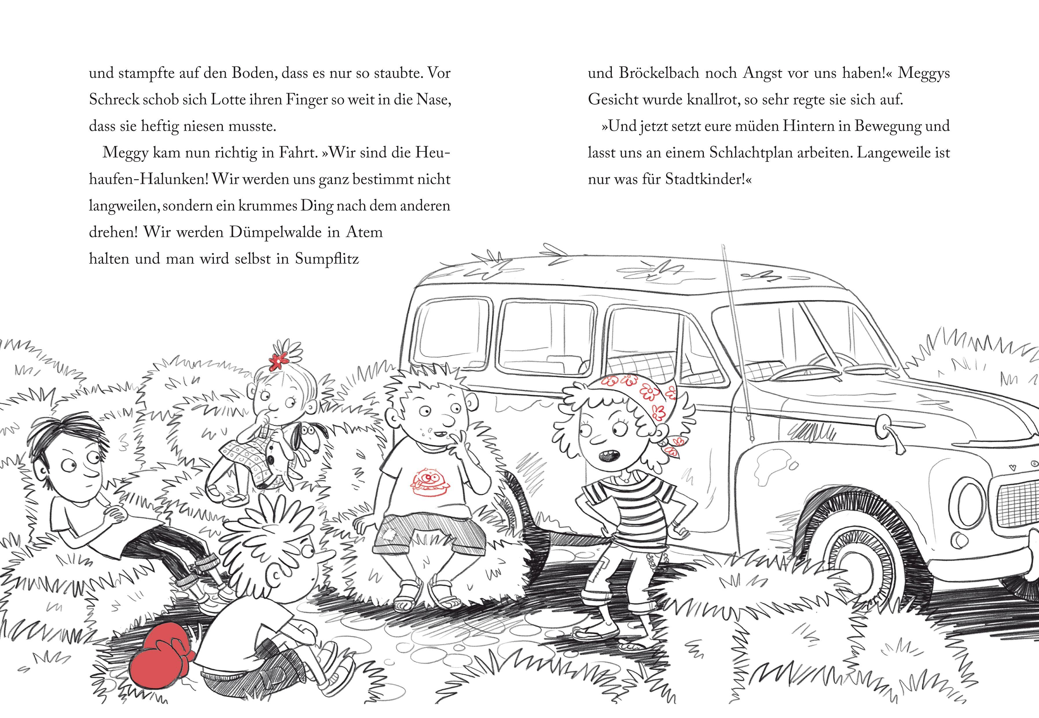 Beispielinhalt (Bild) Die Heuhaufen-Halunken