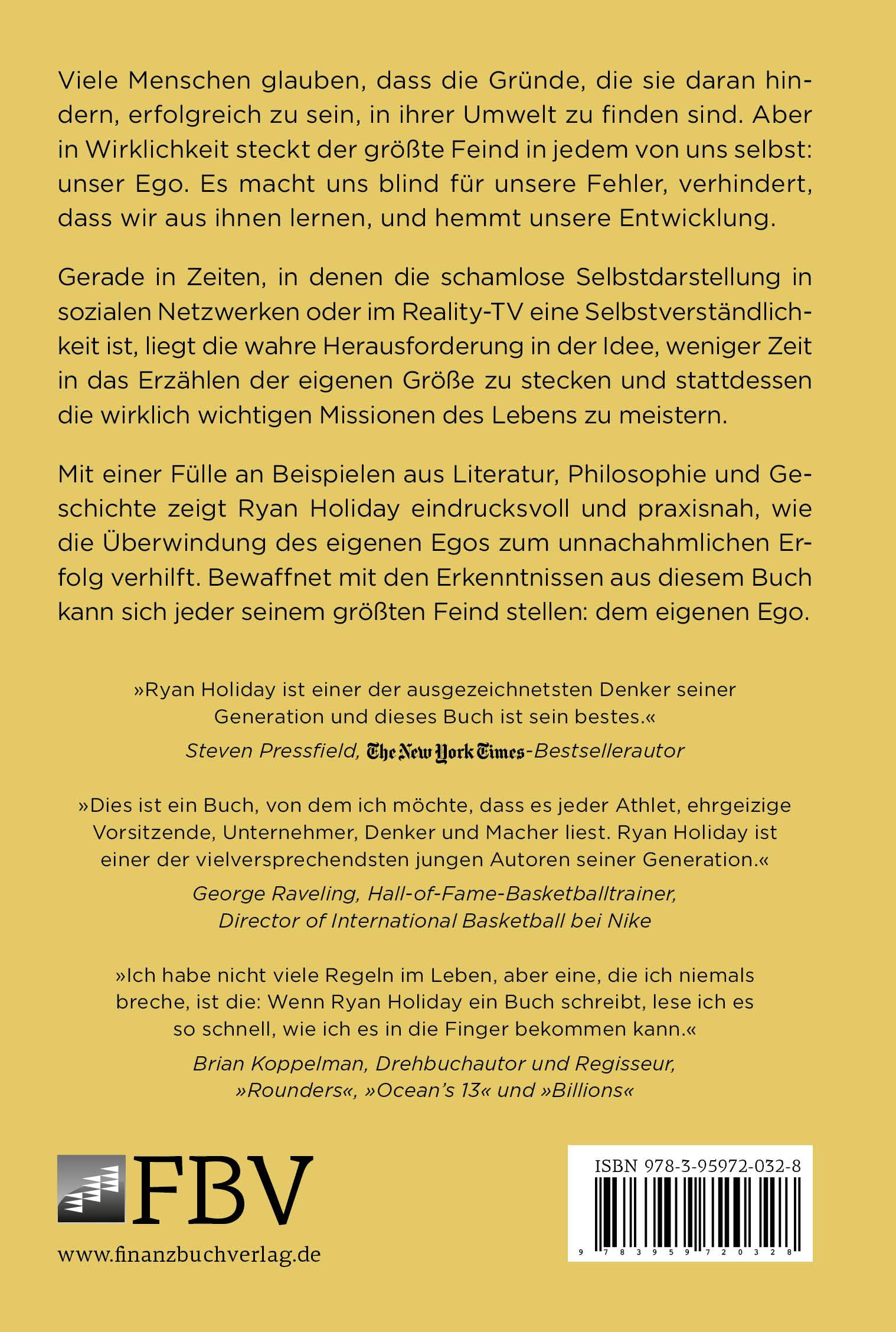 Rückseitencover Dein Ego ist dein Feind
