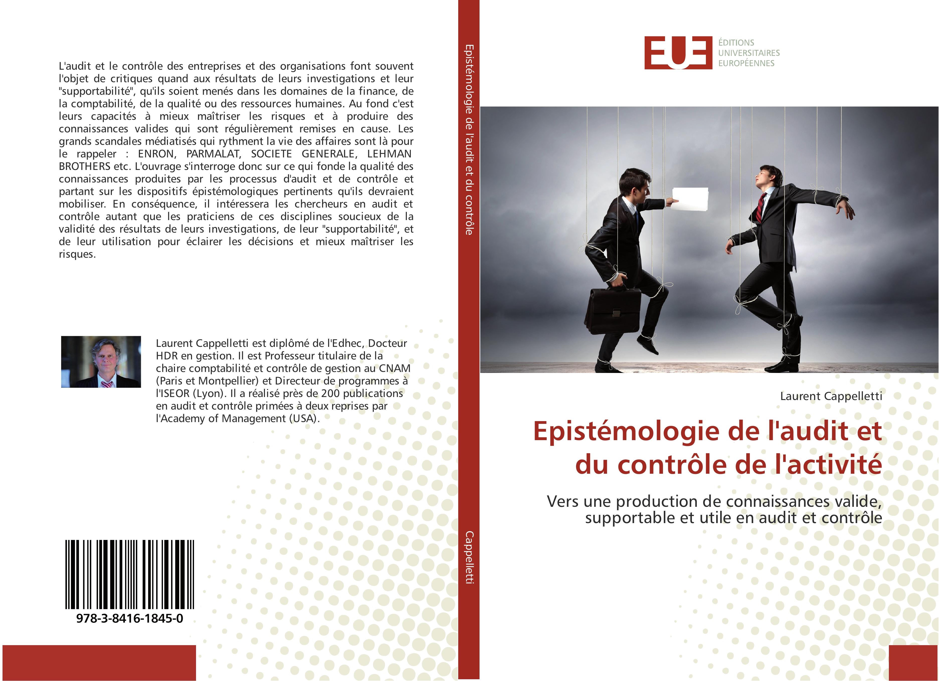 Vorderes Coverbild Epistémologie de l'audit et du contrôle de l'activité