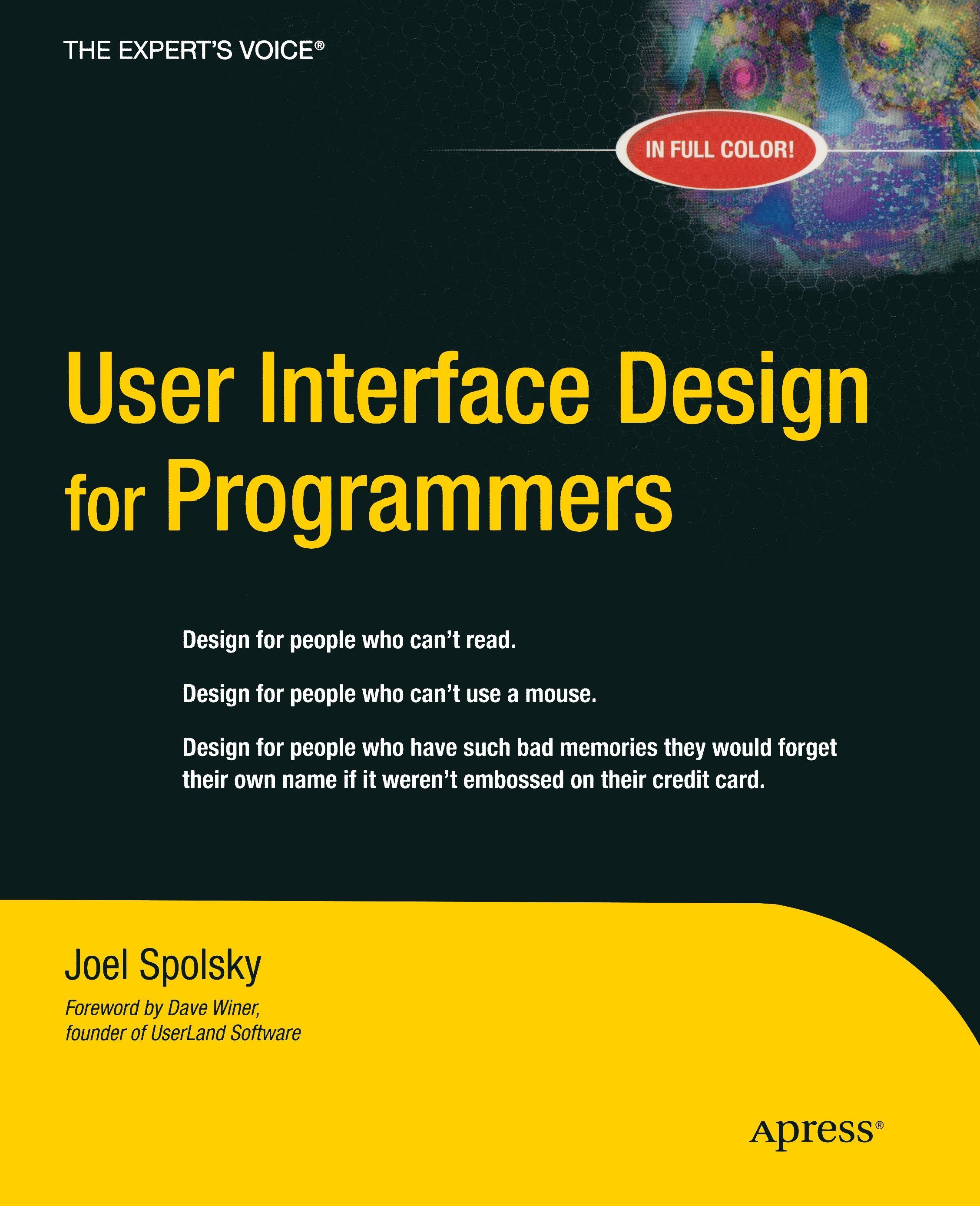 Vorderes Coverbild User Interface Design for Programmers