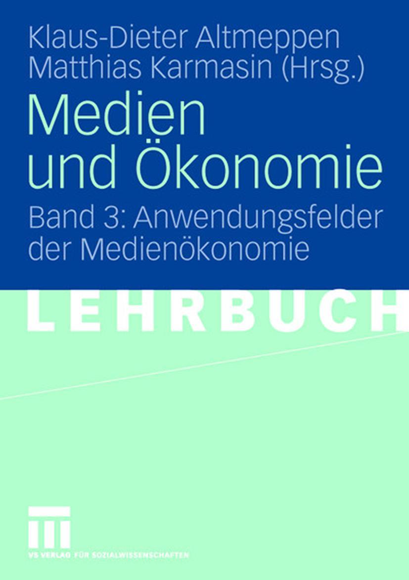 Vorderes Coverbild Medien und Ökonomie