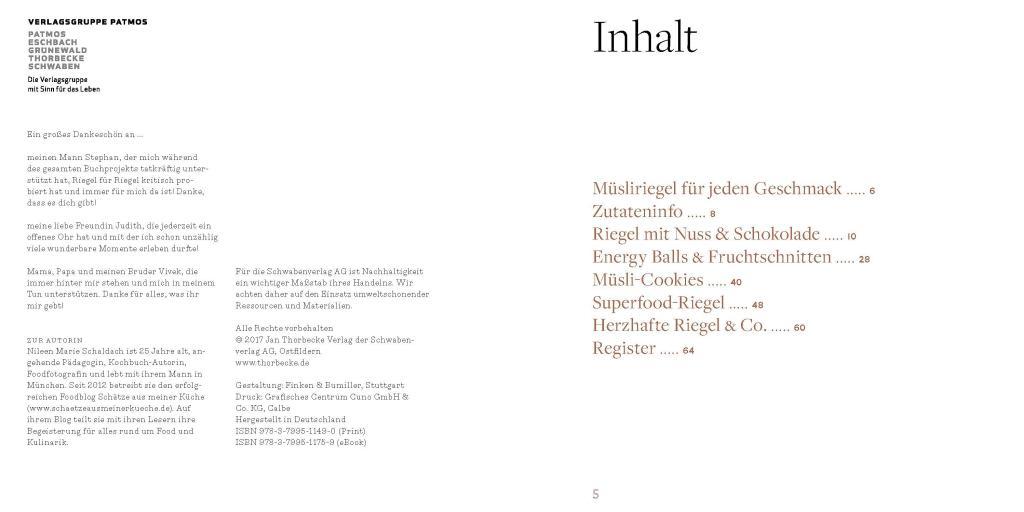 Beispielinhalt (Bild) Müsliriegel und Fruchtschnitten