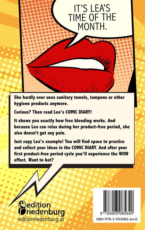 Rückseitencover Free bleeding - Lea's COMIC DIARY for a pain-free period without sanitary towels, tampons, etc.