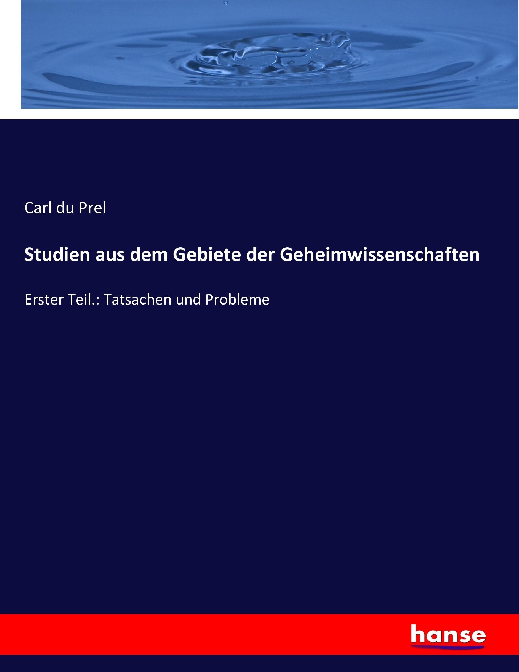 Vorderes Coverbild Studien aus dem Gebiete der Geheimwissenschaften