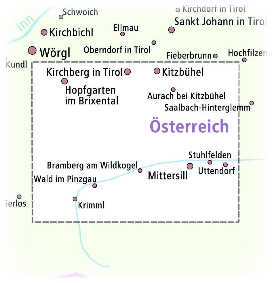 Beispielinhalt (Bild) Kitzbüheler Alpen, Brixental - Kitzbühel, Gerlospass - Mittersill  1 : 35 000 Wander- und Radkarte