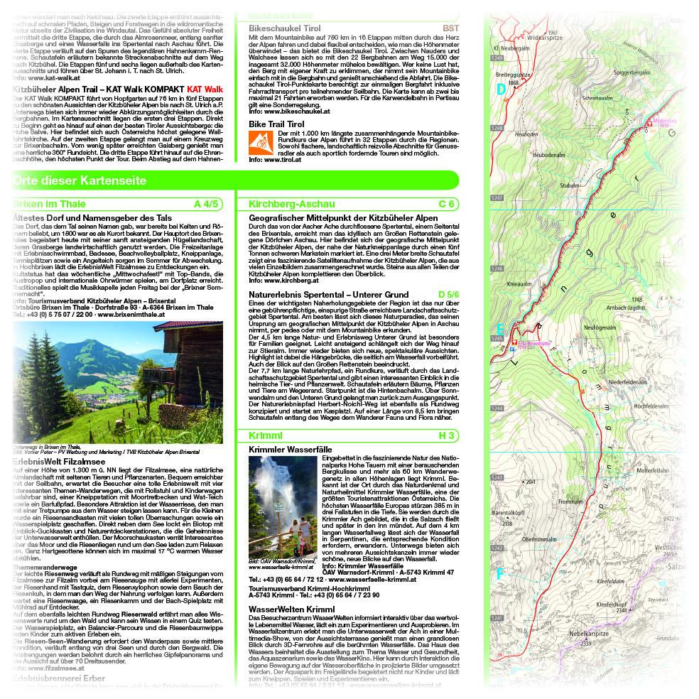 Beispielinhalt (Bild) Kitzbüheler Alpen, Brixental - Kitzbühel, Gerlospass - Mittersill  1 : 35 000 Wander- und Radkarte
