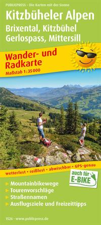 Vorderes Coverbild Kitzbüheler Alpen, Brixental - Kitzbühel, Gerlospass - Mittersill  1 : 35 000 Wander- und Radkarte
