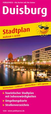 Vorderes Coverbild Duisburg. Stadtplan 1:18 000