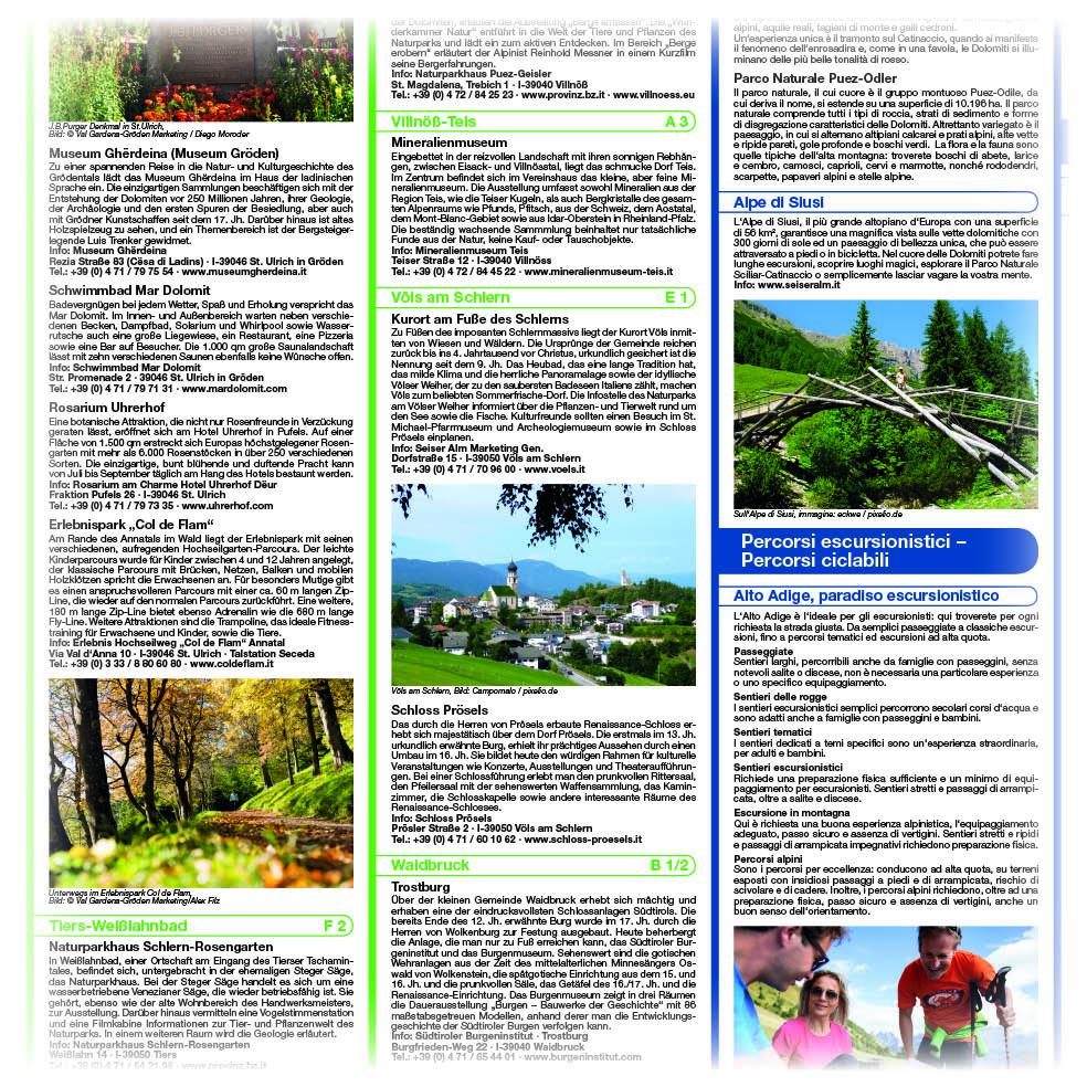 Beispielinhalt (Bild) Grödnertal, Seiser Alm / Val Gardena, Alpe di Siusi Wander- und Radkarte 1 : 35 000