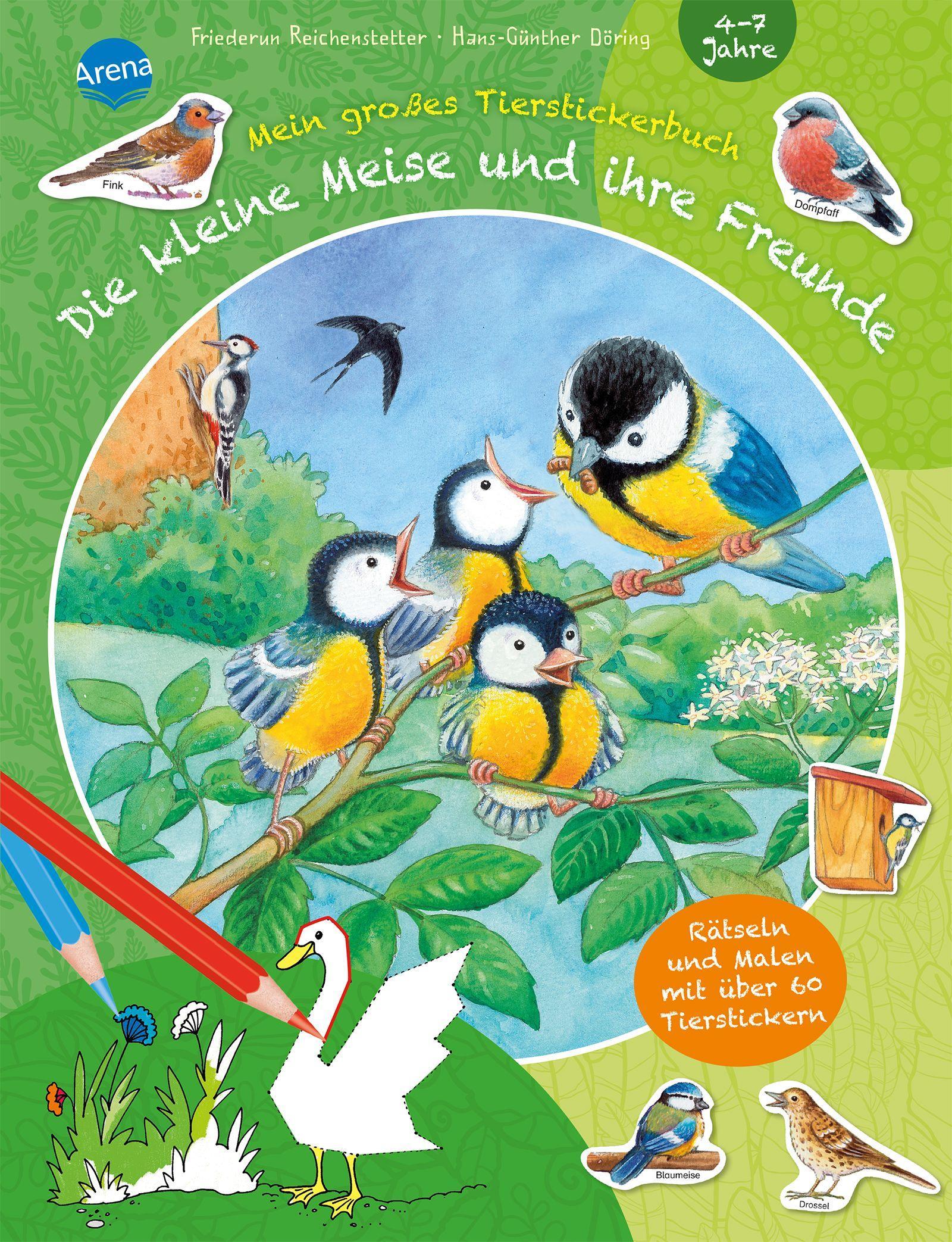 Vorderes Coverbild Die kleine Meise und ihre Freunde. Mein großes Tierstickerbuch