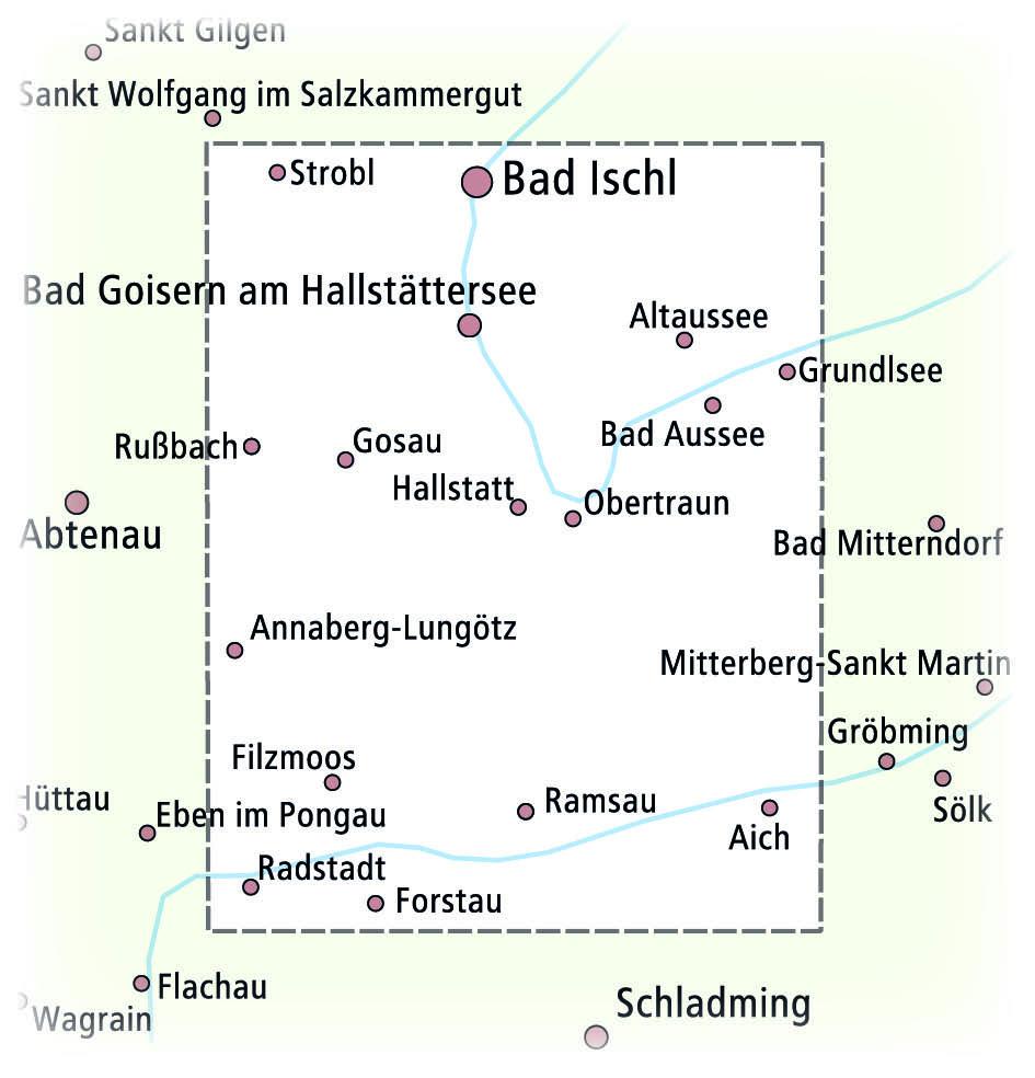 Beispielinhalt (Bild) Dachstein - Ausseerland. Bad Goisern, Hallstatt. Wander- und Radkarte 1 : 35 000